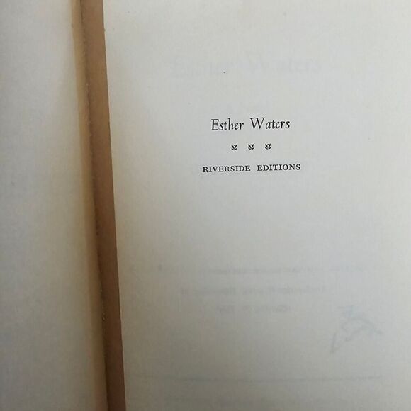 Esther Waters by George Moore Paperback Riverside Ed B80 1963 Lionel Stevenson - Picture 2 of 5